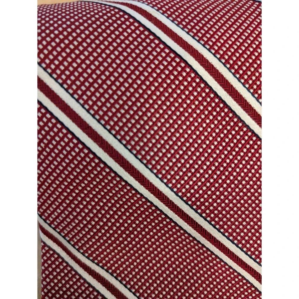NWT Brooks‎ Brothers Men's Red White Stripe Silk Tie Made in USA